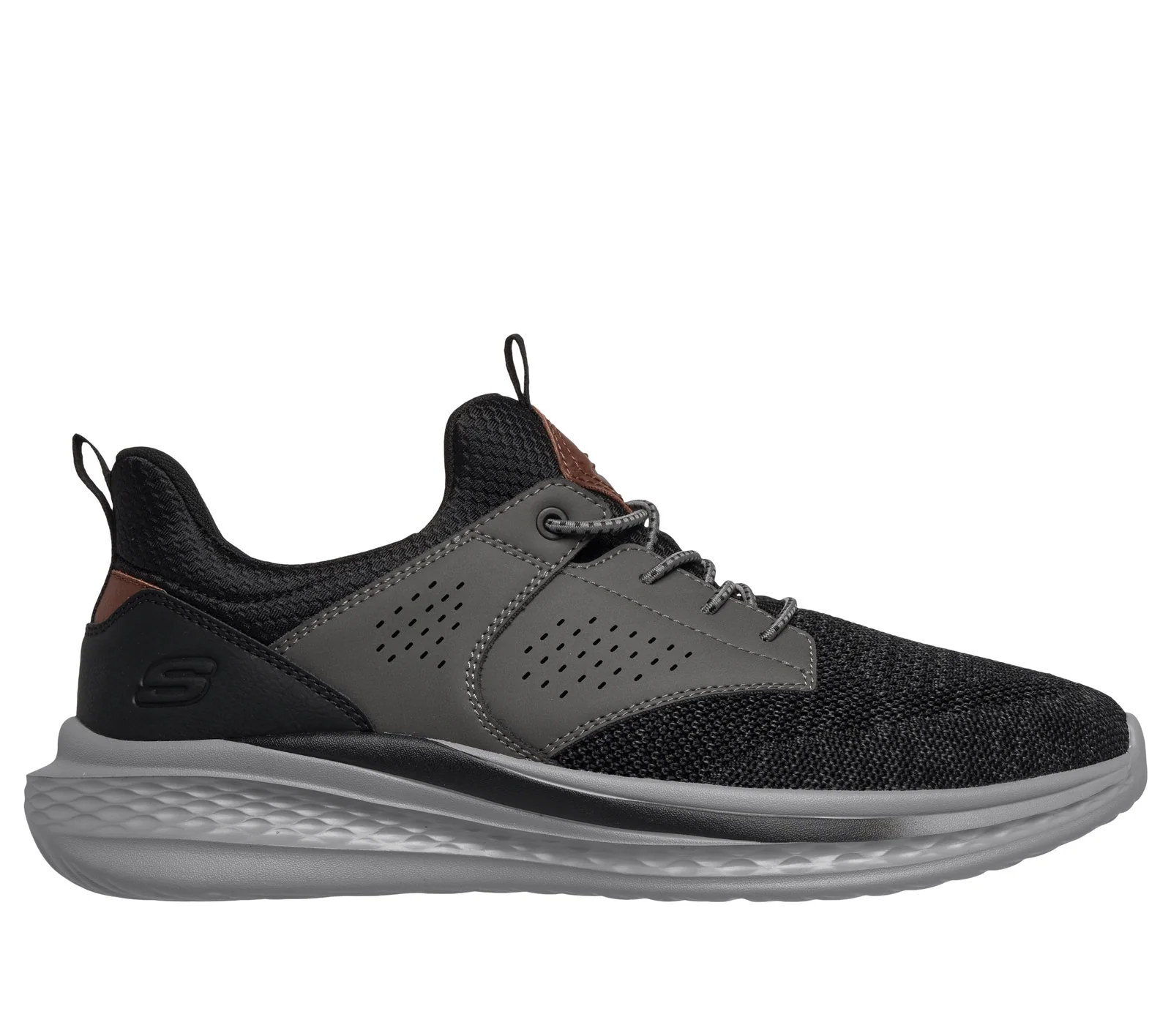 Skechers Men's Slade Breyer Sneakers- Black/ Grey