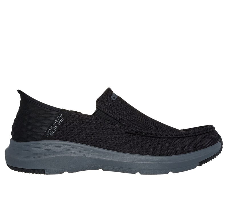 Skechers Men's Parson Ralven Slip Ons- Black/ Charcoal