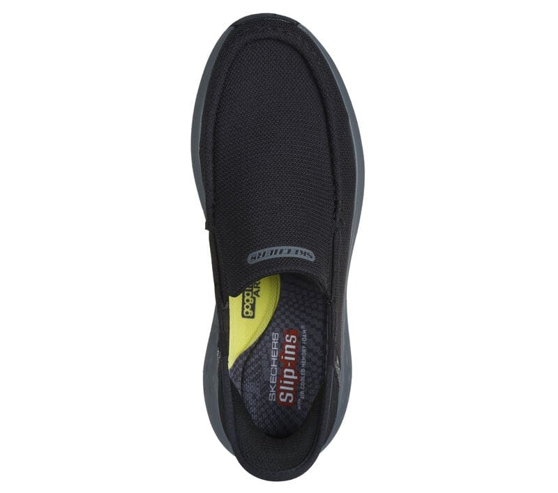 Skechers Men's Parson Ralven Slip Ons- Black/ Charcoal - Image 2