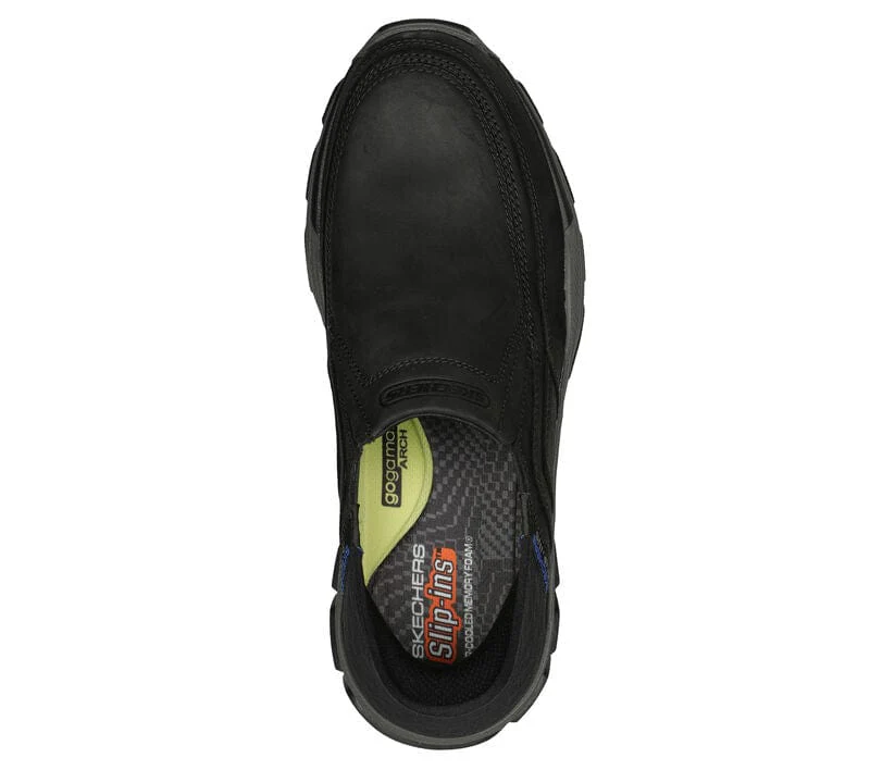 Skechers Men's Respected Elgin Slip Ons- Black - Image 2