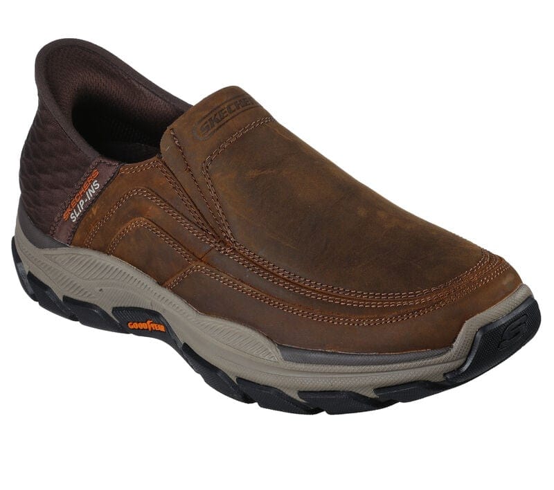 Skechers Men's Respected Elgin Slip Ons- Dark Brown - Image 2