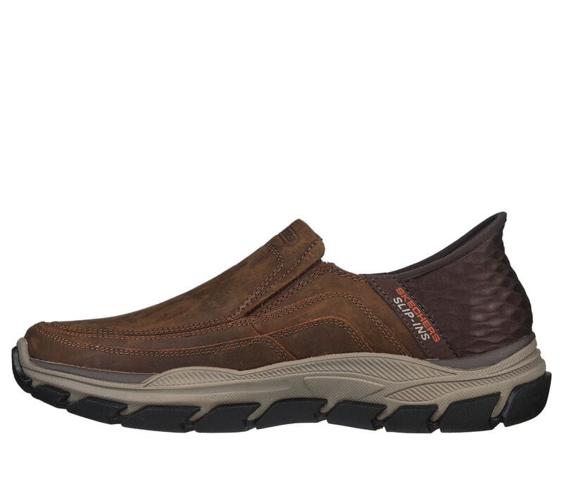 Skechers Men's Respected Elgin Slip Ons- Dark Brown - Image 5