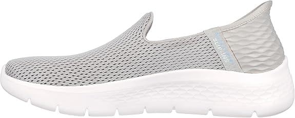 Skechers Women's Go Walk Flex Slip Ons- Taupe/ Blue - Image 4