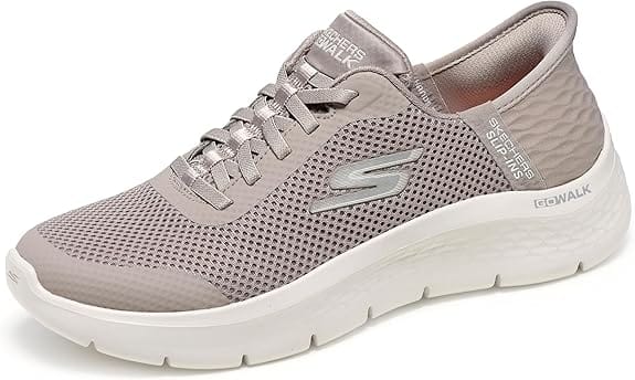 Skechers Women's Go Walk Flex Sneakers- Taupe - Image 4