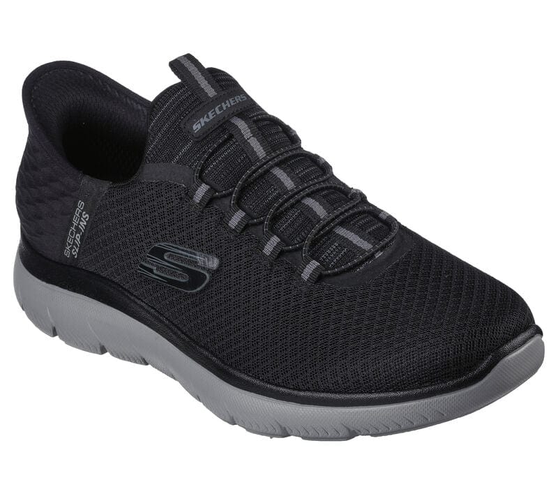 Skechers Men's Summit High Sneakers- Black/ Charcoal - Image 5