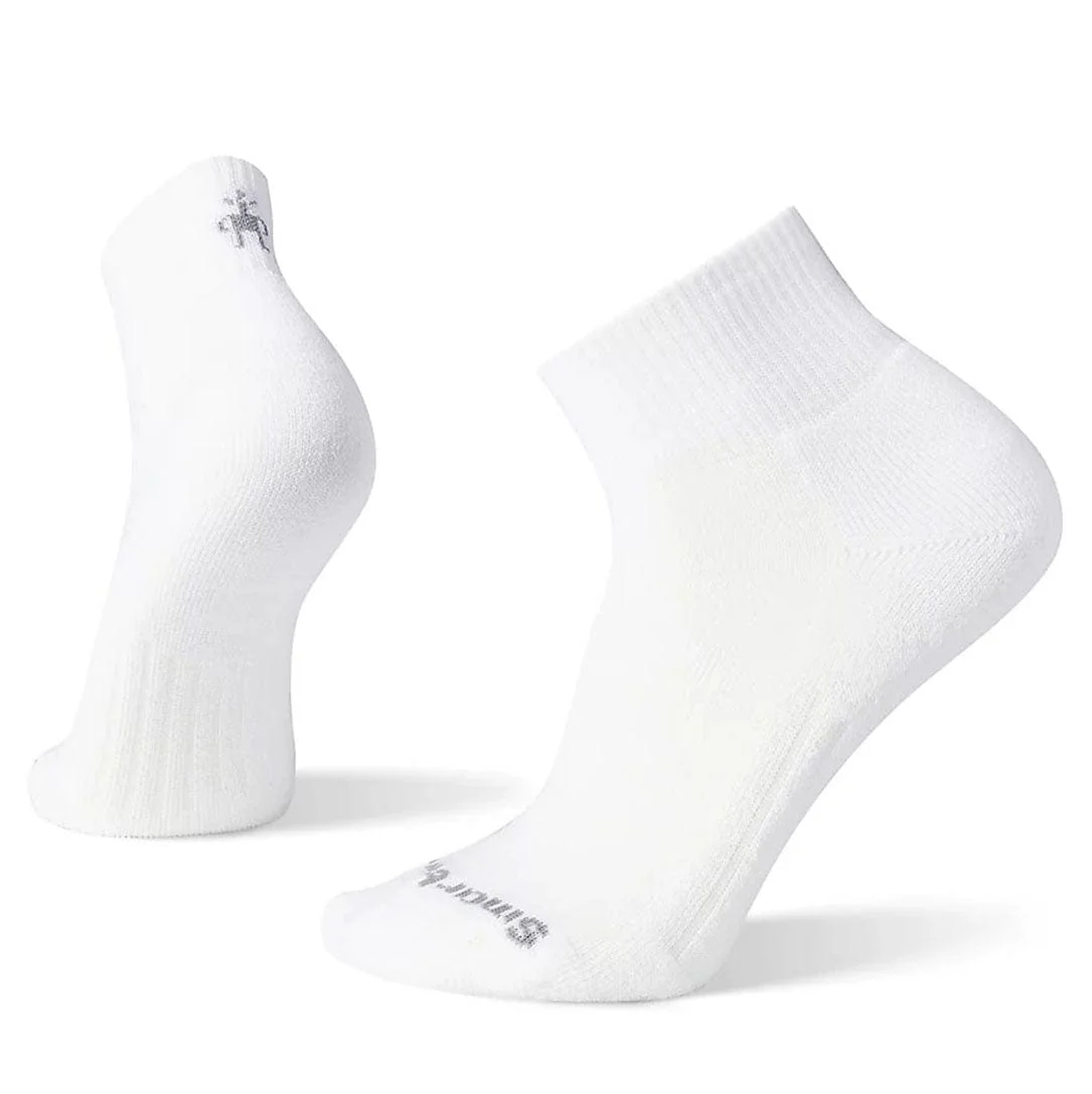 Smartwool Unisex Athletic Sport Targeted Cushion Ankle Socks- White (2 Pack)