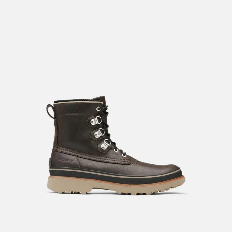 Sorel Men's Caribou Street Waterproof Boots- Blackened Brown/ Black