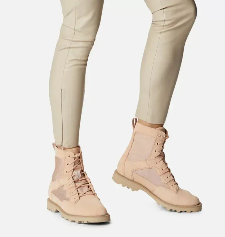 Sorel Women's Caribou On the Move Waterproof Lace Boots- Natural Tan - Image 7