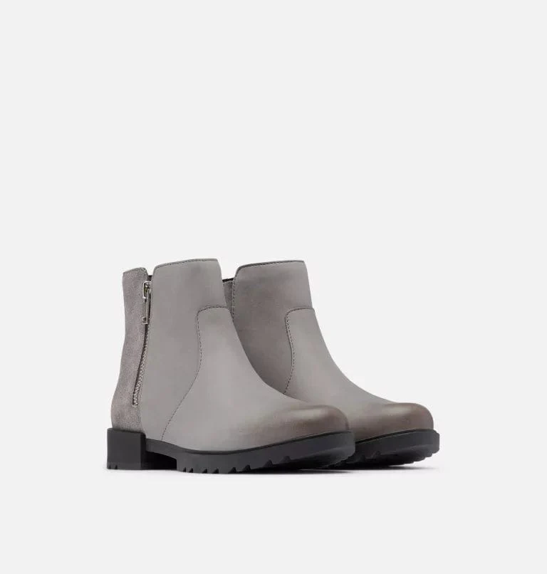 Sorel Women's Emelie ll Zip Waterproof Boot - Quarry/ Black - Image 5