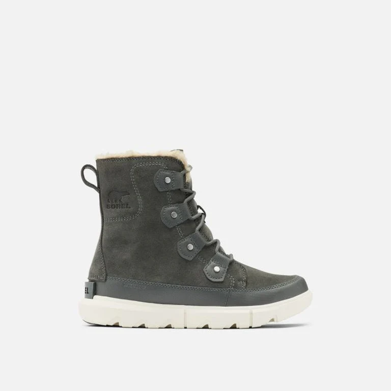 Sorel Women's Explorer II Joan Faux Fur Boots- Grill/ Fawn