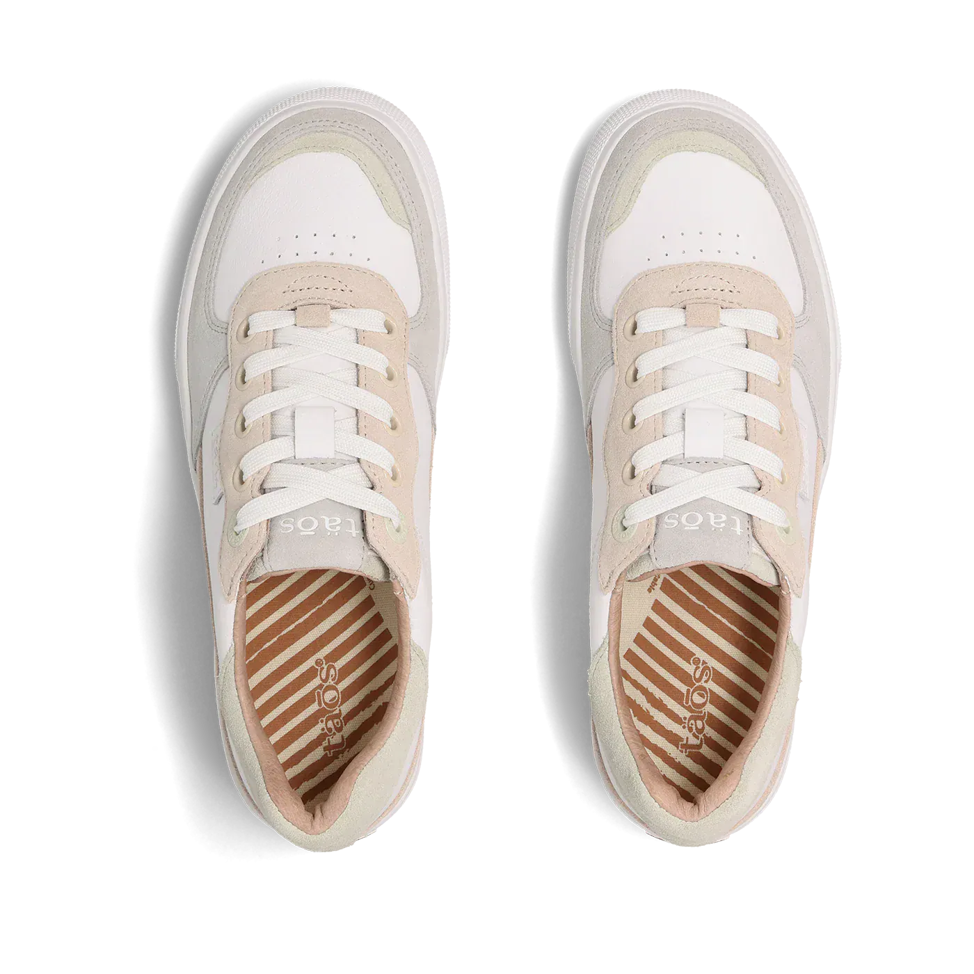 Taos Women's Pop Soul Leather Sneakers- Sand/ Ice Multi - Image 4