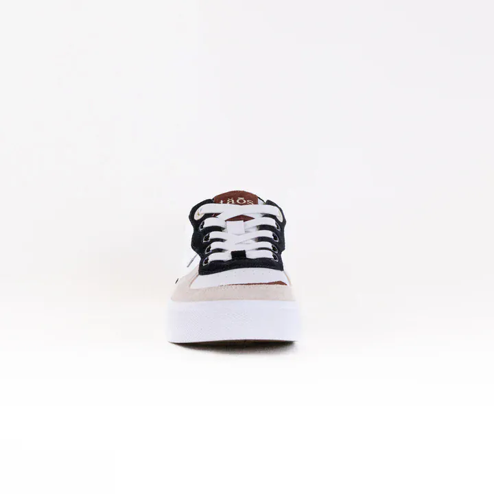 Taos Women's Pop Soul Leather Sneakers- Black & Brown Multi - Image 3