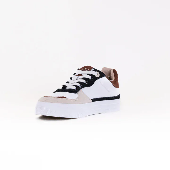 Taos Women's Pop Soul Leather Sneakers- Black & Brown Multi - Image 4