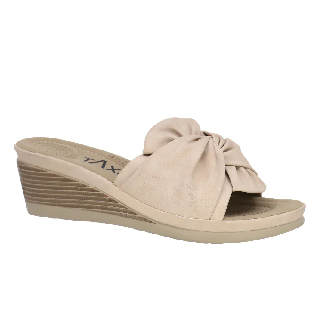 Taxi Women’s Janice 05 Wedge Sandals- Nude