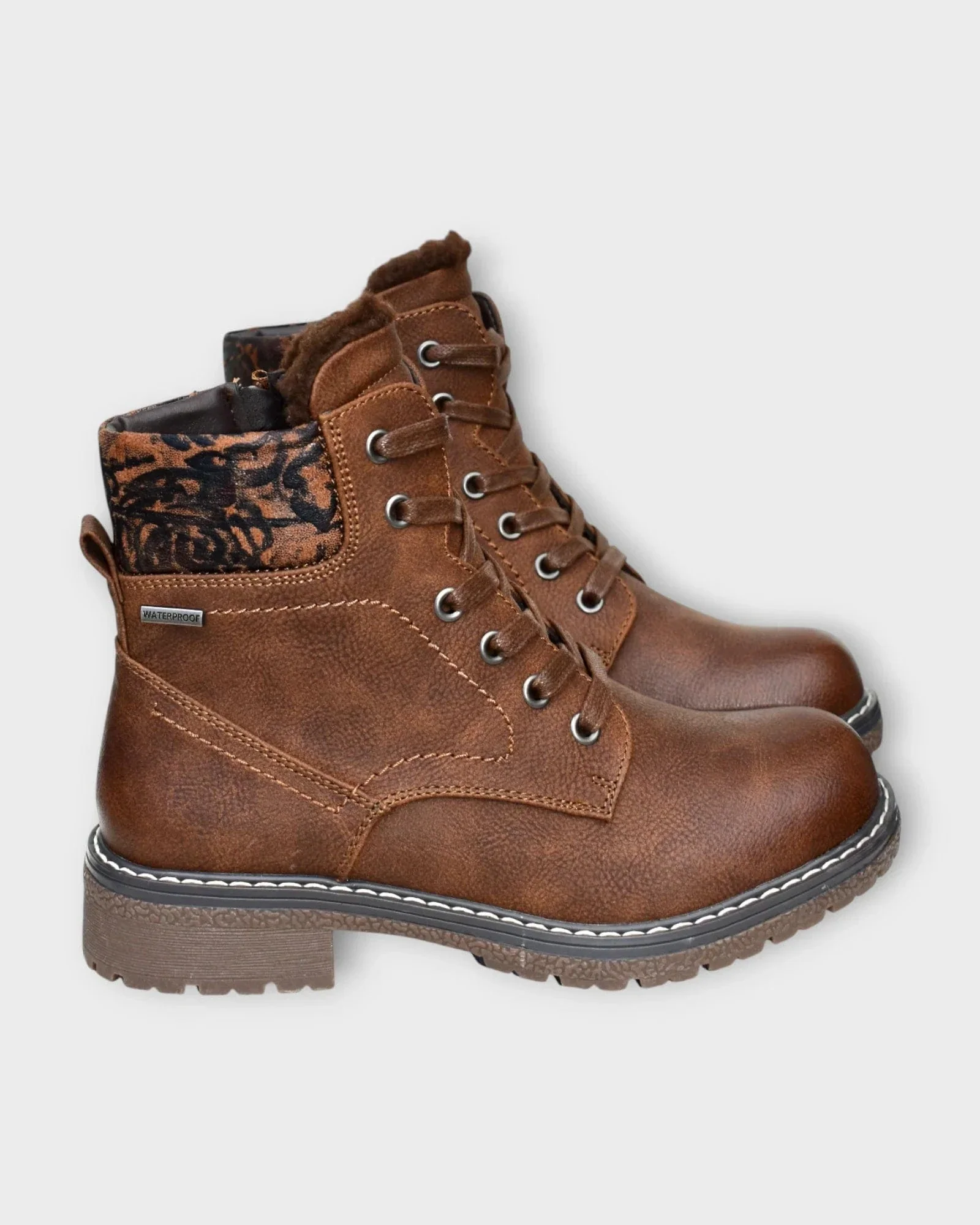 Taxi Women's Dakota-01 Waterproof Boots- Print Tan