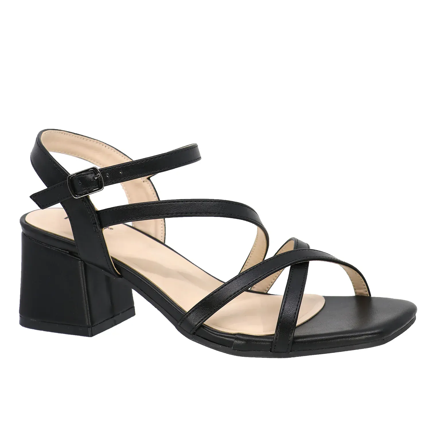 Taxi Women's Liv 01 Strappy Heels- Black