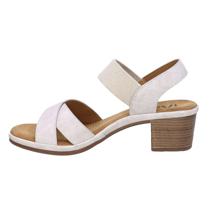 Taxi Women's Monica 01 Heeled Sandals- Light Grey - Image 3