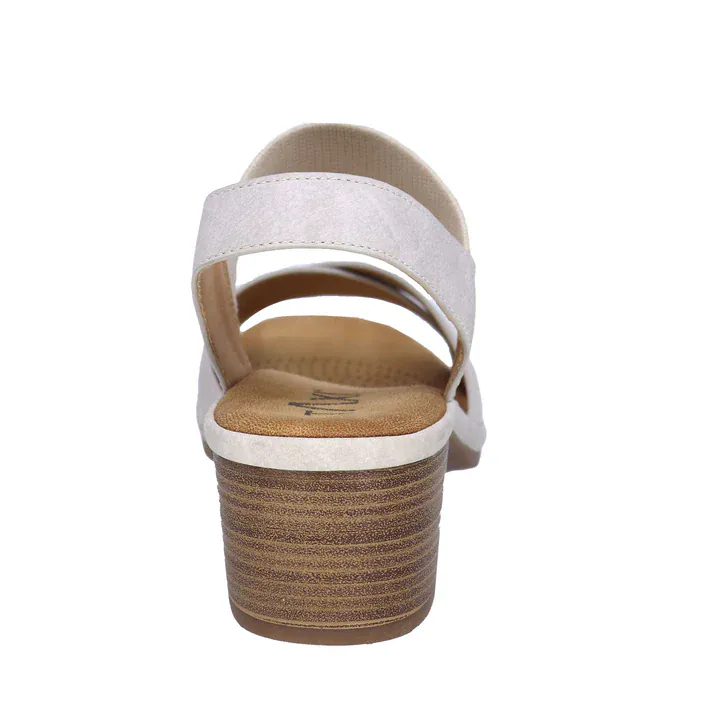 Taxi Women's Monica 01 Heeled Sandals- Light Grey - Image 5