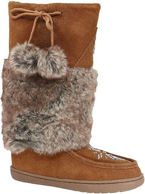 Taxi Women's Lucky-01 Mid Mukluk Boots- Chestnut