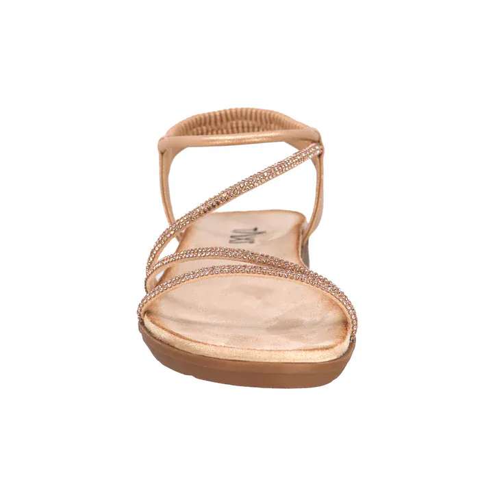 Taxi Women's Paige-01 Strappy Sandals- Rose Gold - Image 3
