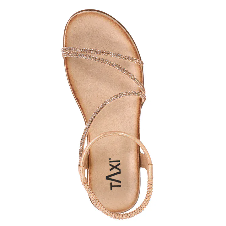Taxi Women's Paige-01 Strappy Sandals- Rose Gold - Image 5