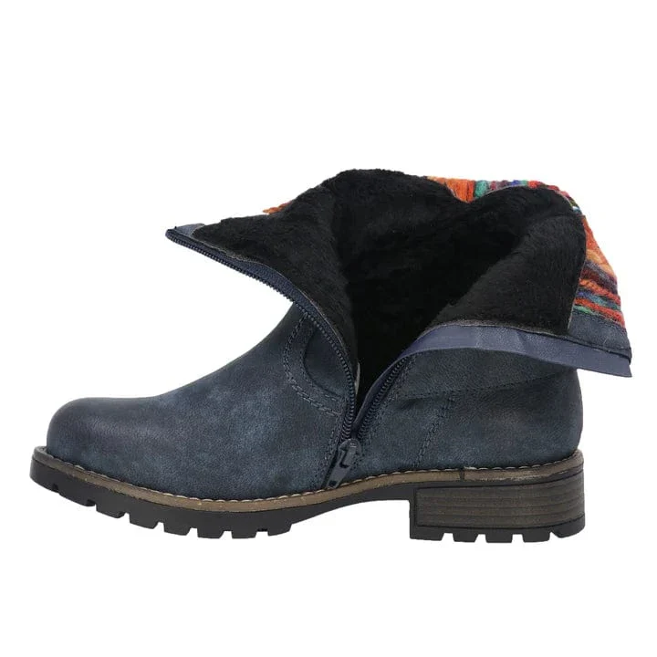 Taxi Women's Serena-01T Booties- Navy - Image 5