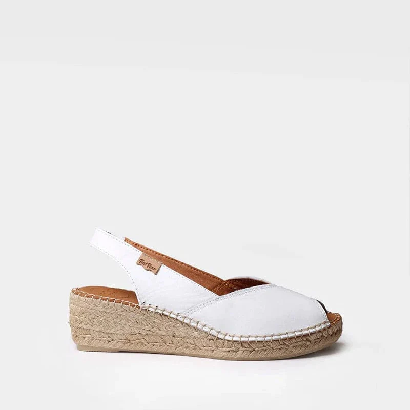 Toni Pons Women's Bernia-P Espadrille Wedges- White