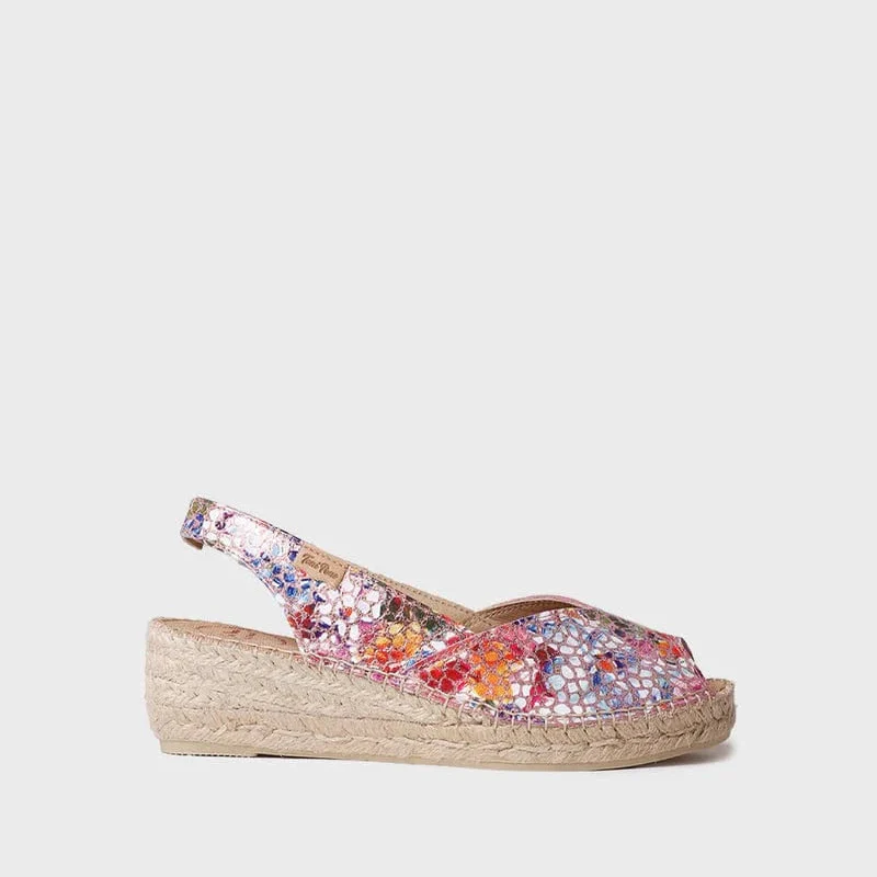 Toni Pons Women's Bernia-PM Espadrille Wedges-Taupe Multi