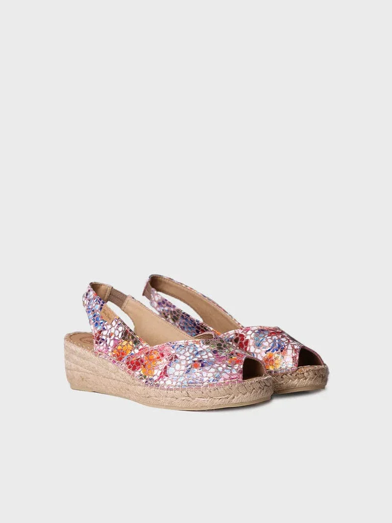 Toni Pons Women's Bernia-PM Espadrille Wedges-Taupe Multi - Image 2