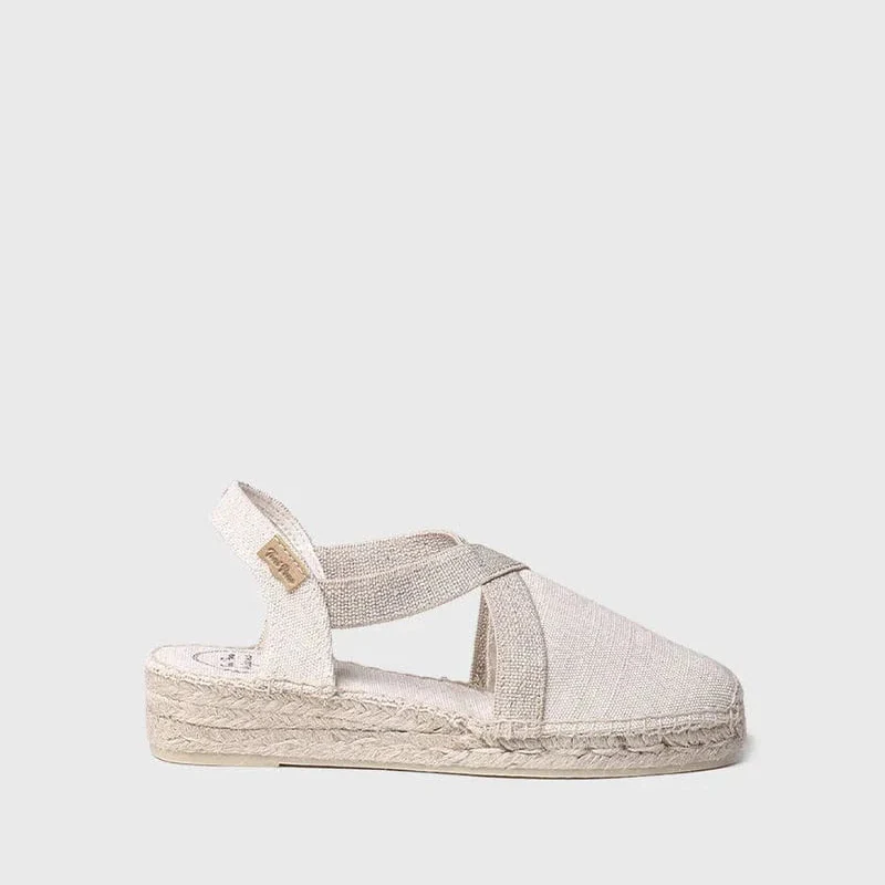 Toni Pons Women's Verdi-V Flat Espadrilles- Ecru