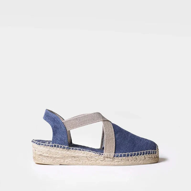 Toni Pons Women's Verdi-V Flat Espadrilles- Navy