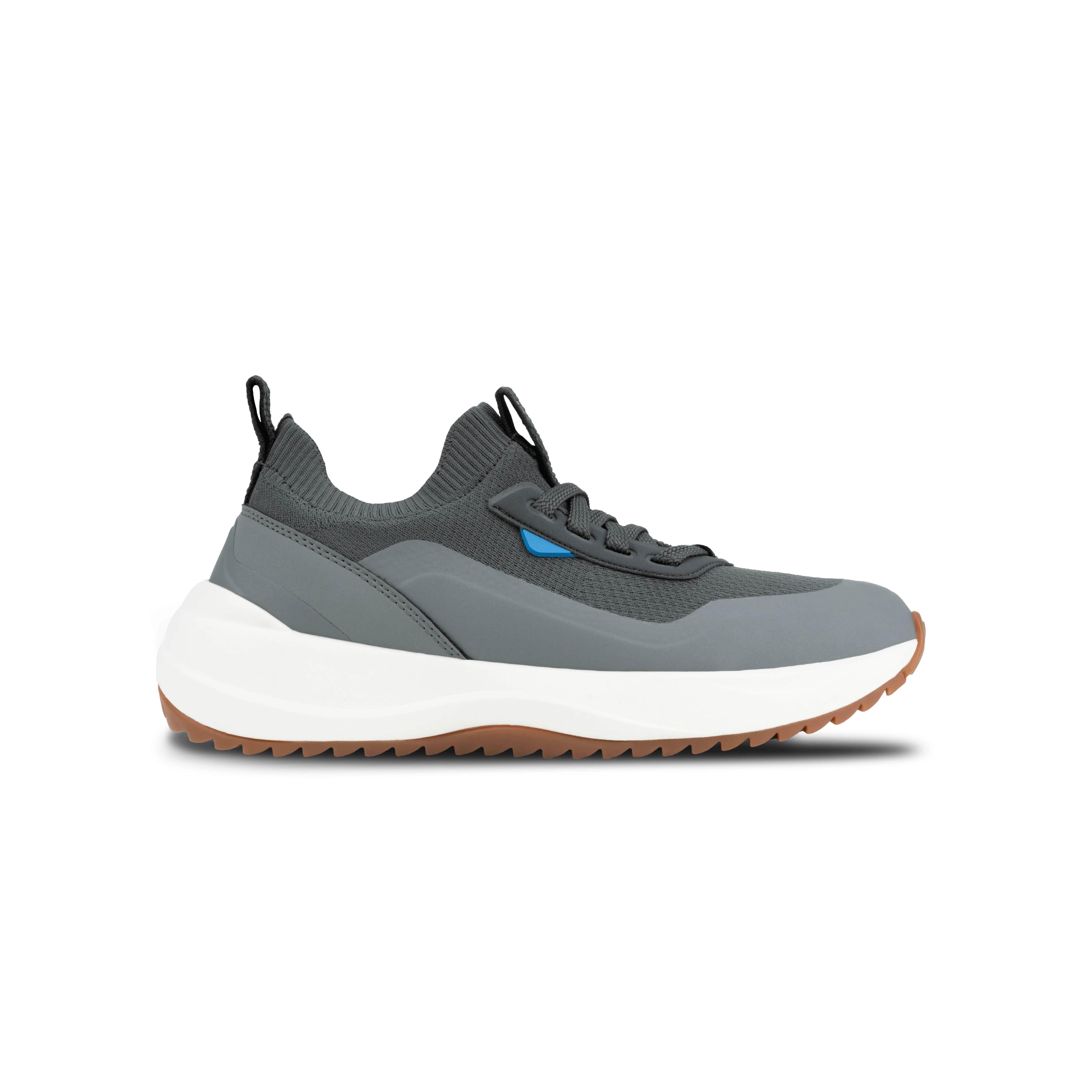 Vessi Men's Stormburst Low Top Sneakers- Dark Grey/ White