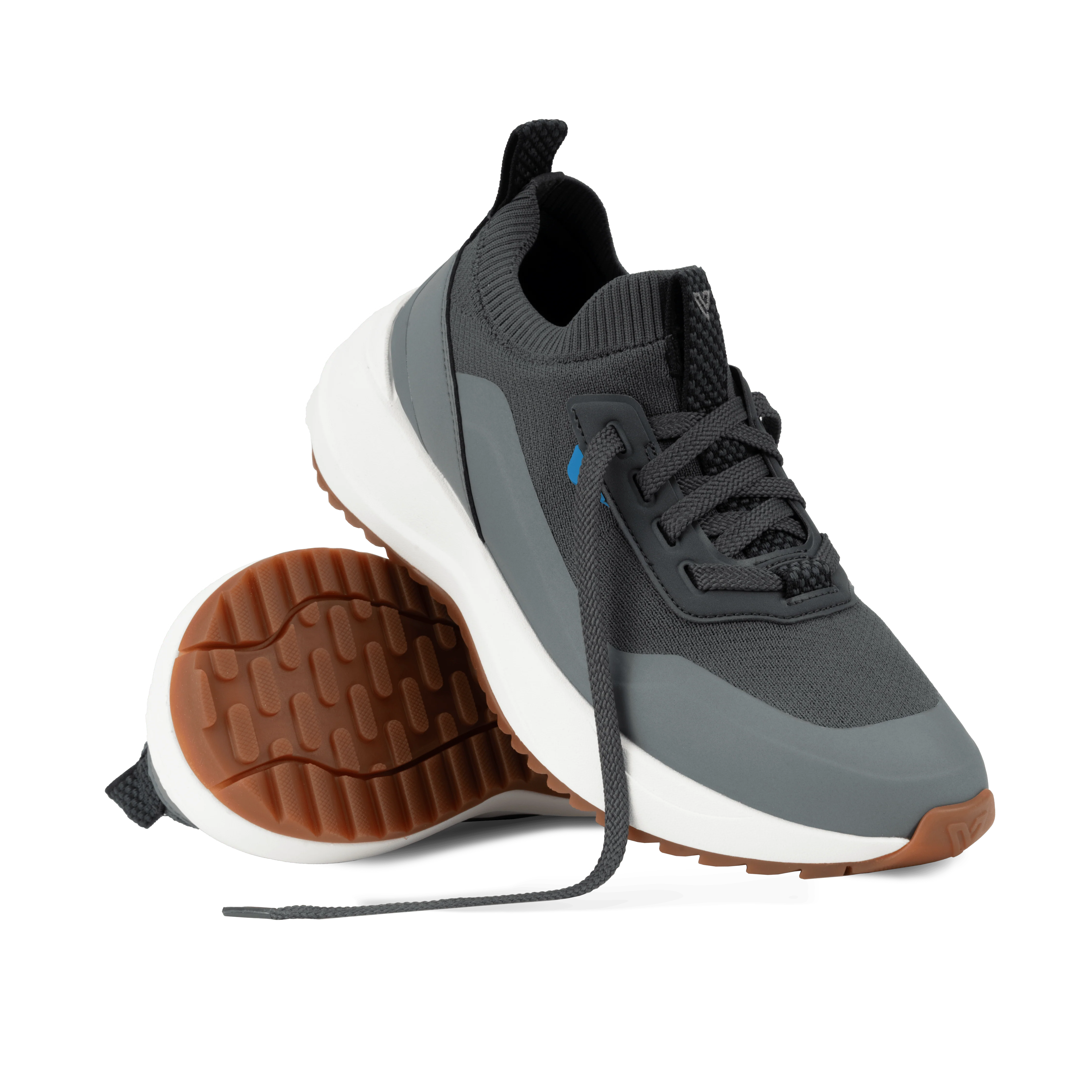 Vessi Men's Stormburst Low Top Sneakers- Dark Grey/ White - Image 3