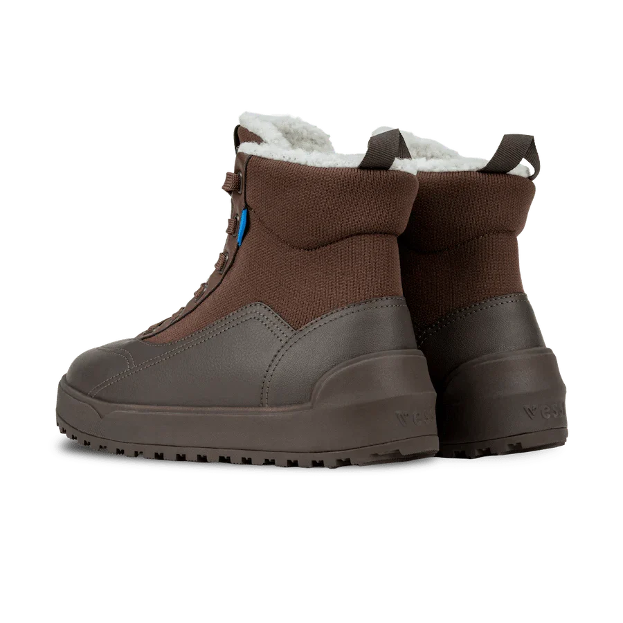 Vessi Women's Alta High Top Winter Boots- Dark Teak/ Mocha - Image 4