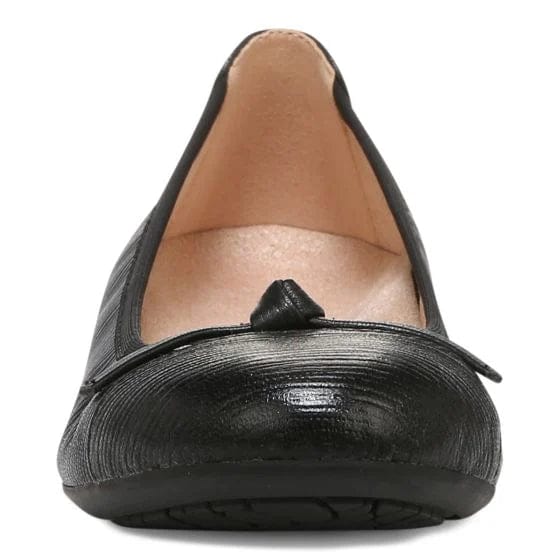 Vionic Women's Amorie Ballet Flats- Wavy Black Leather - Image 2