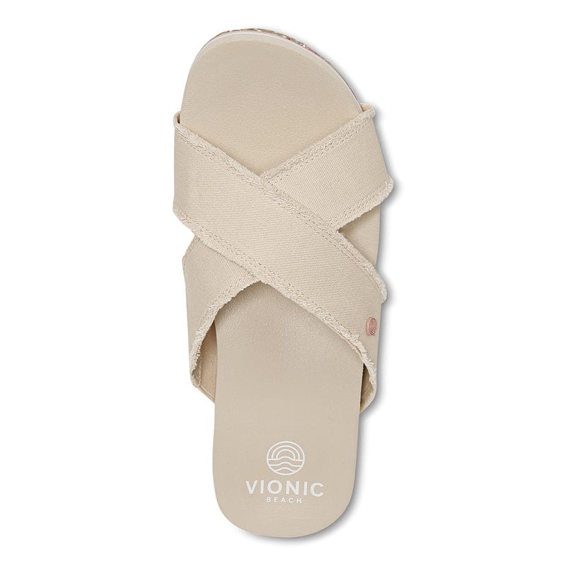 Vionic Women's Boardwalk Panama Slide Sandals- Semolina - Image 3