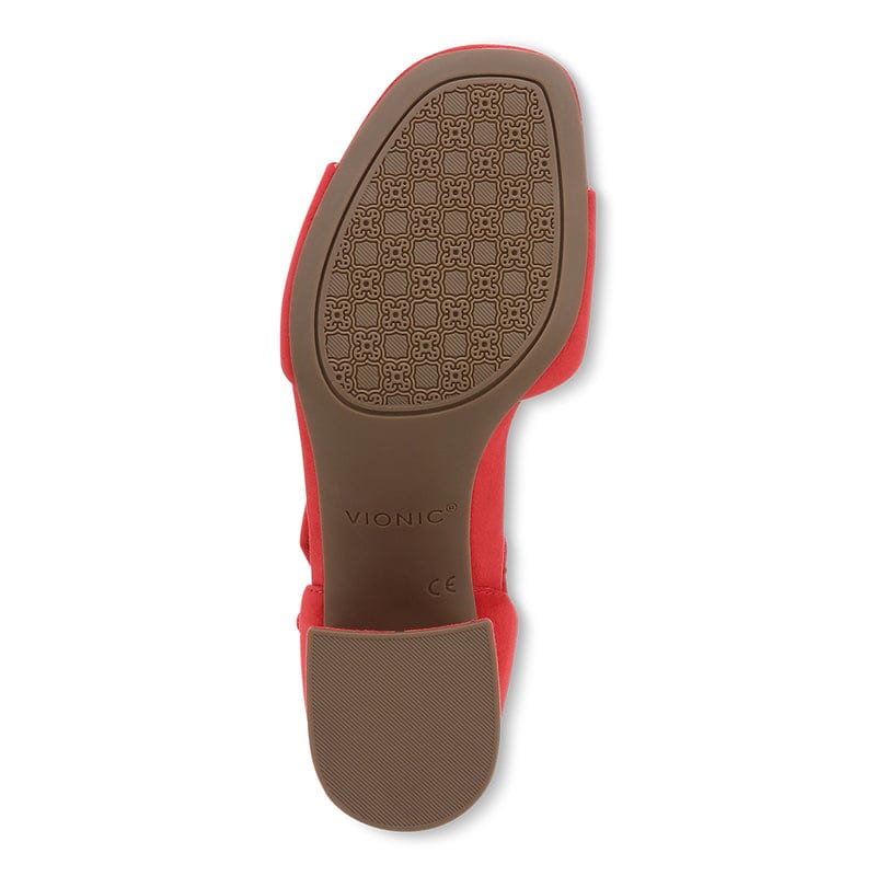 Vionic Women's Chardonnay Heeled Sandals- Red - Image 5