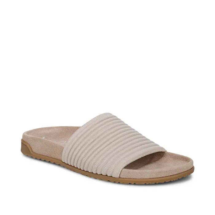 Vionic Women's Evie Knit Slide Sandals- Cream