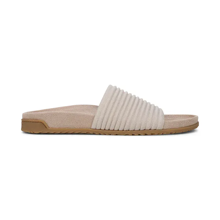 Vionic Women's Evie Knit Slide Sandals- Cream - Image 2