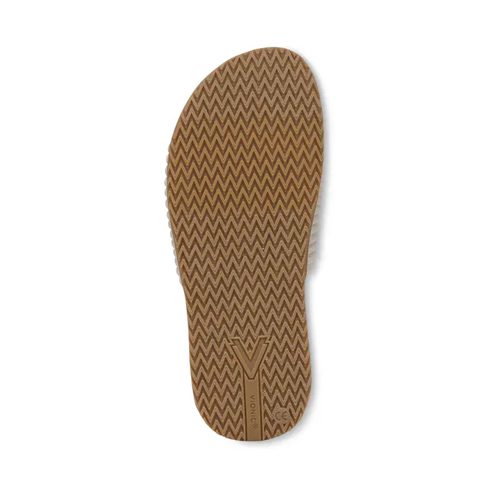 Vionic Women's Evie Knit Slide Sandals- Cream - Image 7