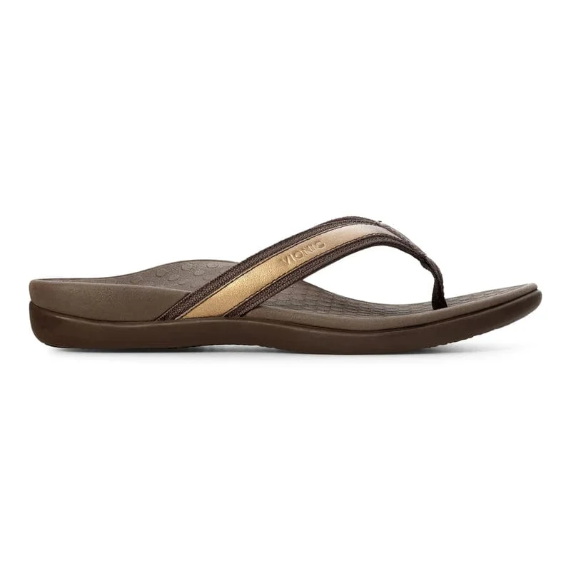 Vionic Women's Tide II Flip Flops- Bronze - Image 4