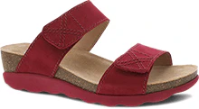 Dansko Women's Maddy Wedge Sandals- Red Milled Nubuck - Image 2