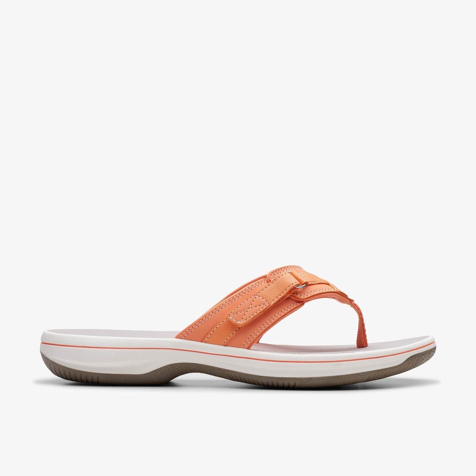 Clarks Women's Breeze Sea Flips- Tangerine