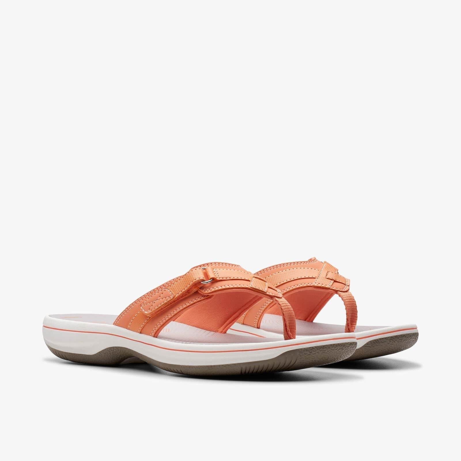 Clarks Women's Breeze Sea Flips- Tangerine - Image 2
