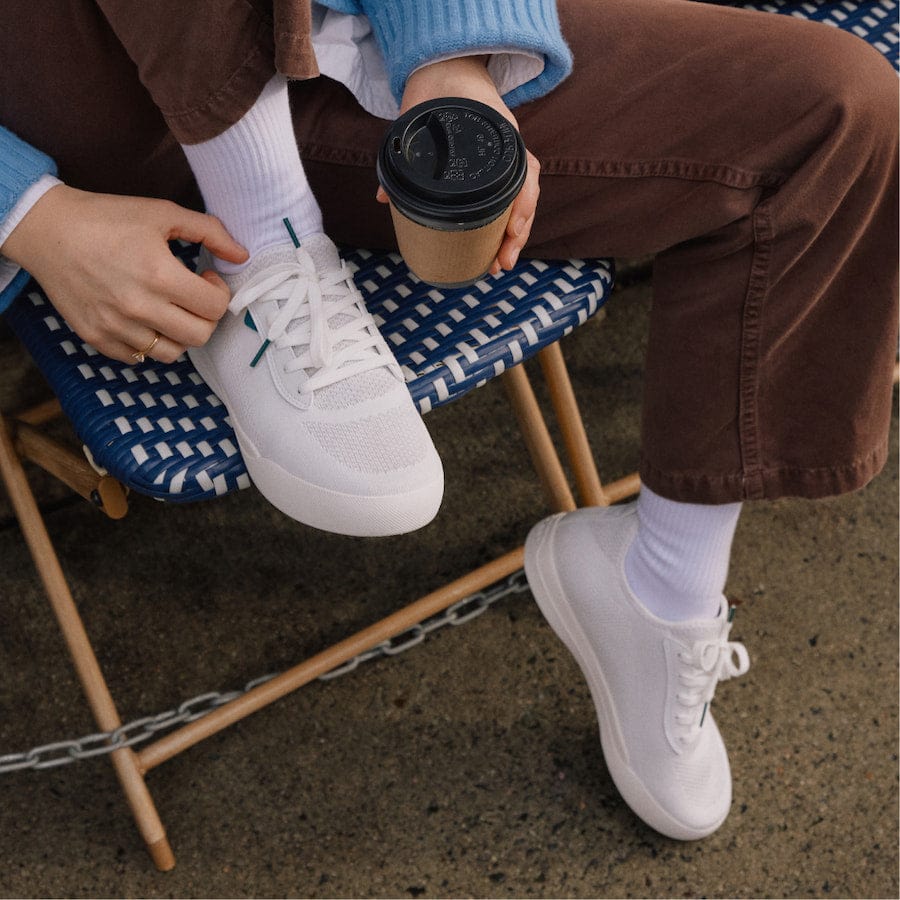 Vessi Women's Weekend Sneakers- Marble White - Image 6